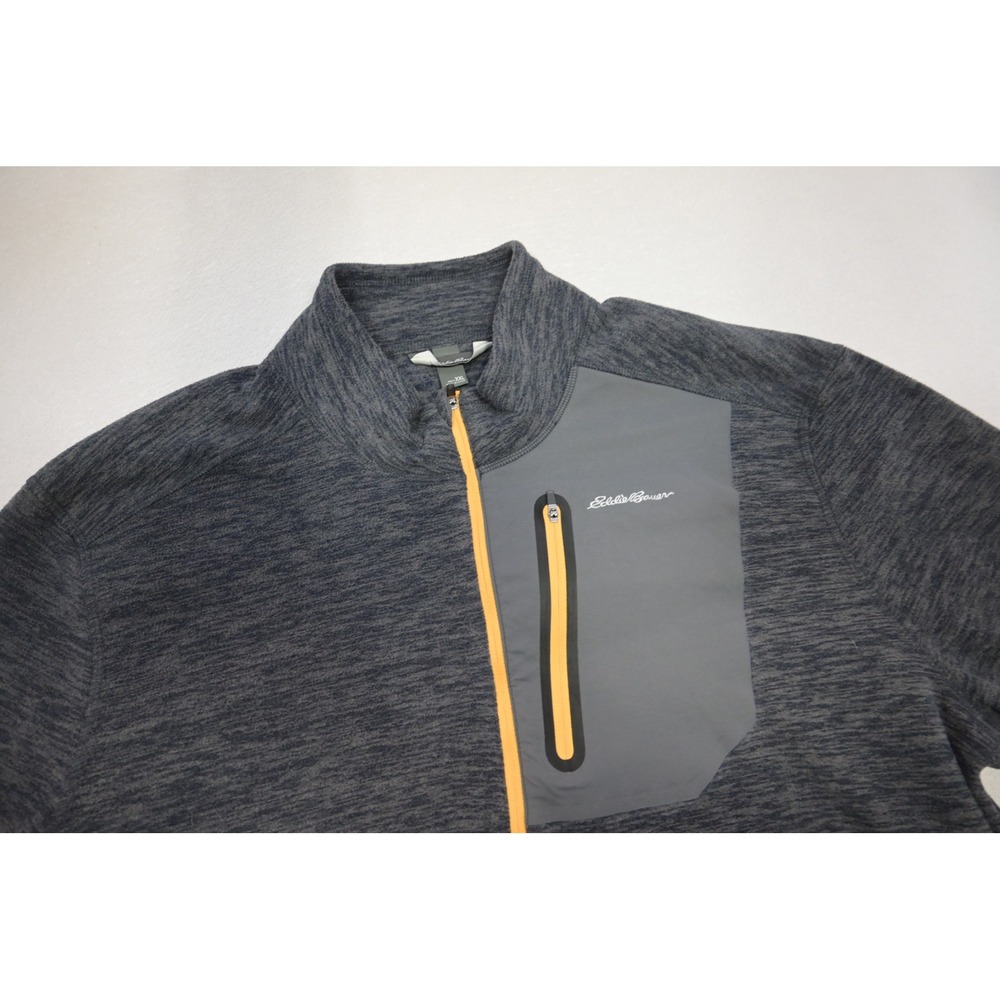 Eddie Bauer 1/4 Zip Fleece Sweater Pullover Mens XXL Gray Performance Camp Hike - Picture 6 of 10